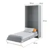 Buy CP-03 Vertical Wall Bed Concept Grey Matt 90cm, Colour: Grey Matt, Size: 90 x 200cm, 5 from Furnituretta