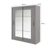 Buy Idea ID-02 Sliding Door Wardrobe Grey Matt 180cm, Colour: Grey Matt, Item Width: 180, 6 from Furnituretta