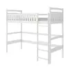 Buy Mia Wooden Loft Bed White, Colour: White, Mattresses: Foam/Bonnell Mattress, 7 from Furnituretta