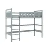 Buy Mia Wooden Loft Bed Grey, Colour: Grey, Mattresses: Foam Mattress, 6 from Furnituretta