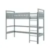 Buy Mia Wooden Loft Bed Grey, Colour: Grey, Mattresses: Foam Mattress, 4 from Furnituretta