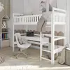 Buy Mia Wooden Loft Bed White, Colour: White, Mattresses: Foam/Bonnell Mattress, 6 from Furnituretta