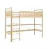 Buy Mia Wooden Loft Bed Pine, Colour: Pine, Mattresses: Foam/Bonnell Mattress from Furnituretta