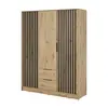 Buy Nelly Hinged Door Wardrobe Oak Artisan 155cm, Colour: Oak Artisan, Item Width: 155, 5 from Furnituretta