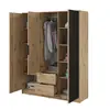 Buy Nelly Hinged Door Wardrobe Oak Artisan 155cm, Colour: Oak Artisan, Item Width: 155, 4 from Furnituretta