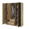 Buy Nelly Hinged Door Mirror Wardrobe Oak Artisan 155cm, Colour: Oak Artisan, Item Width: 155, 5 from Furnituretta