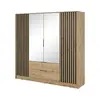 Buy Nelly Hinged Mirror Door Wardrobe 206cm Oak Artisan, Colour: Oak Artisan, Item Width: 206, 5 from Furnituretta