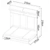 Buy CP-04 Horizontal Wall Bed Concept 140cm with Over Bed Unit White Matt, Colour: White Matt, Size: 140 x 200cm, Item Width: 215, 10 from Furnituretta