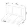 Buy CP-05 Horizontal Wall Bed Concept White Gloss 120cm, Colour: White Gloss, Size: 120 x 200cm, 6 from Furnituretta