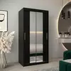 Buy Tokyo I Sliding Door Wardrobe Black 100cm, Colour: Black, Item Width: 100 from Furnituretta