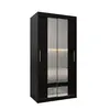 Buy Tokyo I Sliding Door Wardrobe Black 100cm, Colour: Black, Item Width: 100, 5 from Furnituretta
