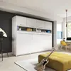 Buy CP-05 Horizontal Wall Bed Concept 120cm with Over Bed Unit White Matt, Colour: White Matt, Size: 120 x 200cm, Item Width: 215, 4 from Furnituretta