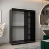 Buy Tokyo Sliding Door Wardrobe Black 150cm, Colour: Black, Item Width: 150, 6 from Furnituretta