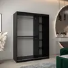 Buy Verona 01 Sliding Door Wardrobe Black 150cm, Colour: Black, Item Width: 150, 6 from Furnituretta