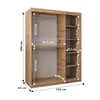 Buy Verona 01 Sliding Door Wardrobe Oak Sonoma 150cm, Colour: Oak Sonoma, Item Width: 150, 7 from Furnituretta