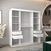 Buy Tokyo I Sliding Door Wardrobe White 180cm, Colour: White, Item Width: 180, 8 from Furnituretta