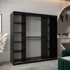 Buy Verona 01 Sliding Door Wardrobe Black 200cm, Colour: Black, Item Width: 200, 6 from Furnituretta