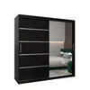 Buy Verona 02 Sliding Door Wardrobe Black 200cm, Colour: Black, Item Width: 200, 5 from Furnituretta
