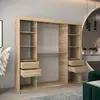 Buy Verona 02 Sliding Door Wardrobe Oak Sonoma 200cm, Colour: Oak Sonoma, Item Width: 200, 8 from Furnituretta