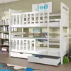 Buy Wooden Bunk Bed Sebus with Storage White Matt, Colour: White Matt, Mattresses: Foam Mattresses, 7 from Furnituretta