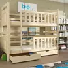 Buy Wooden Bunk Bed Sebus with Storage Pine, Colour: Pine, Mattresses: Foam Mattresses from Furnituretta
