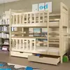 Buy Wooden Bunk Bed Sebus with Storage Pine, Colour: Pine, Mattresses: Foam Mattresses, 4 from Furnituretta