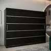 Buy Verona 01 Sliding Door Wardrobe Black 250cm, Colour: Black, Item Width: 250 from Furnituretta