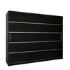 Buy Verona 01 Sliding Door Wardrobe Black 250cm, Colour: Black, Item Width: 250, 5 from Furnituretta