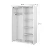 Buy Arti 21 - 2 Sliding Door Wardrobe White Matt 160cm, Colour: White Matt, Item Width: 160, 7 from Furnituretta