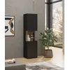Buy Ava 05 Tall Display Cabinet Black Matt, Colour: Black Matt, Item Width: 36, 8 from Furnituretta