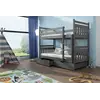 Buy Wooden Bunk Bed Adas with Storage Graphite, Colour: Graphite, Mattresses: Foam/Bonnell, 6 from Furnituretta