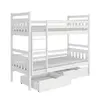 Buy Wooden Bunk Bed Adas with Storage White Matt, Colour: White Matt, Mattresses: Foam Mattresses, 4 from Furnituretta