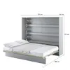 Buy BC-14 Horizontal Wall Bed Concept Grey Matt 160cm, Colour: Grey Matt, Size: 160 x 200cm, 7 from Furnituretta
