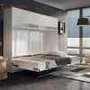 Buy CP-05 Horizontal Wall Bed Concept 120cm with Over Bed Unit White Matt, Colour: White Matt, Size: 120 x 200cm, Item Width: 215 from Furnituretta