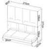 Buy CP-06 Horizontal Wall Bed Concept 90cm with Over Bed Unit White Matt, Colour: White Matt, Size: 90 x 200cm, Item Width: 215, 7 from Furnituretta