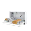Buy CP-05 Horizontal Wall Bed Concept 120cm with Over Bed Unit White Matt, Colour: White Matt, Size: 120 x 200cm, Item Width: 215, 7 from Furnituretta