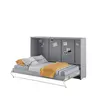Buy CP-05 Horizontal Wall Bed Concept 120cm with Over Bed Unit Grey Matt, Colour: Grey Matt, Size: 120 x 200cm, Item Width: 215 from Furnituretta