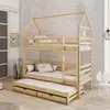 Buy Dalia Bunk Bed with Trundle and Storage Pine, Colour: Pine, Mattresses: Foam/Bonnell Mattresses, 3 from Furnituretta
