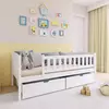 Buy Wooden Single Bed Gucio with Storage White Matt, Colour: White Matt, Mattresses: Foam/Bonnell Mattresses from Furnituretta