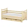 Buy Wooden Double Bed Daniel with Trundle and Storage Pine, Colour: Pine, Mattreses: Foam Mattresses, 5 from Furnituretta