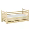 Buy Wooden Double Bed Daniel with Trundle and Storage Pine, Colour: Pine, Mattreses: Foam/Bonnell Mattresses from Furnituretta