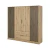Buy Nelly Hinged Door Wardrobe Oak Artisan 206cm, Colour: Oak Artisan, Item Width: 206, 4 from Furnituretta