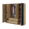 Buy Nelly Hinged Door Wardrobe Oak Artisan 206cm, Colour: Oak Artisan, Item Width: 206, 5 from Furnituretta