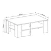 Buy Sky Coffee Table Oak Riviera, 2 from Furnituretta