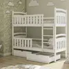 Buy Wooden Bunk Bed Sebus with Storage White Matt, Colour: White Matt, Mattresses: Foam/Bonnell Mattresses, 4 from Furnituretta