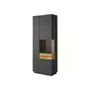 Buy Silke 13 Tall Display Cabinet Matera & Wotan Oak [Right], Colour: Matera / Wotan Oak, Item Width: 80 from Furnituretta
