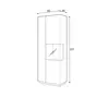 Buy Silke 13 Tall Display Cabinet White Gloss & Concrete Grey [Right], Colour: White Gloss / Concrete Grey, Item Width: 80, 5 from Furnituretta