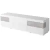 Buy Silke 40 TV Cabinet White Gloss & Concrete Grey, Colour: White Gloss / Concrete Grey, Item Width: 206, 4 from Furnituretta