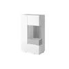 Buy Silke 44 Display Cabinet White Gloss & Concrete Grey [Right], Colour: White Gloss / Concrete Grey, Item Width: 80 from Furnituretta