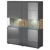 Buy Toledo 42 Sideboard Display Cabinet Grey Gloss, Colour: Grey Gloss, Item Width: 122 from Furnituretta